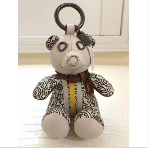 COACH New York KEITH HARING BEAR KEY RING CHARM - Picture 1 of 5